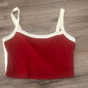 Red tank w/ white trim